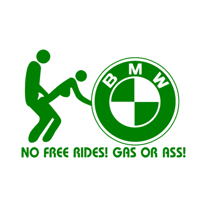 Sticker - BMW NO FREE RIDES