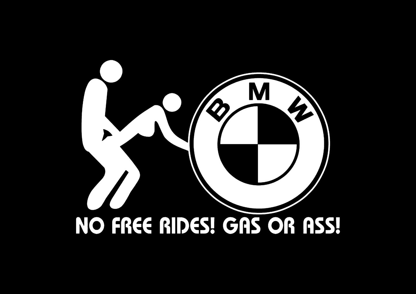 Sticker - BMW NO FREE RIDES