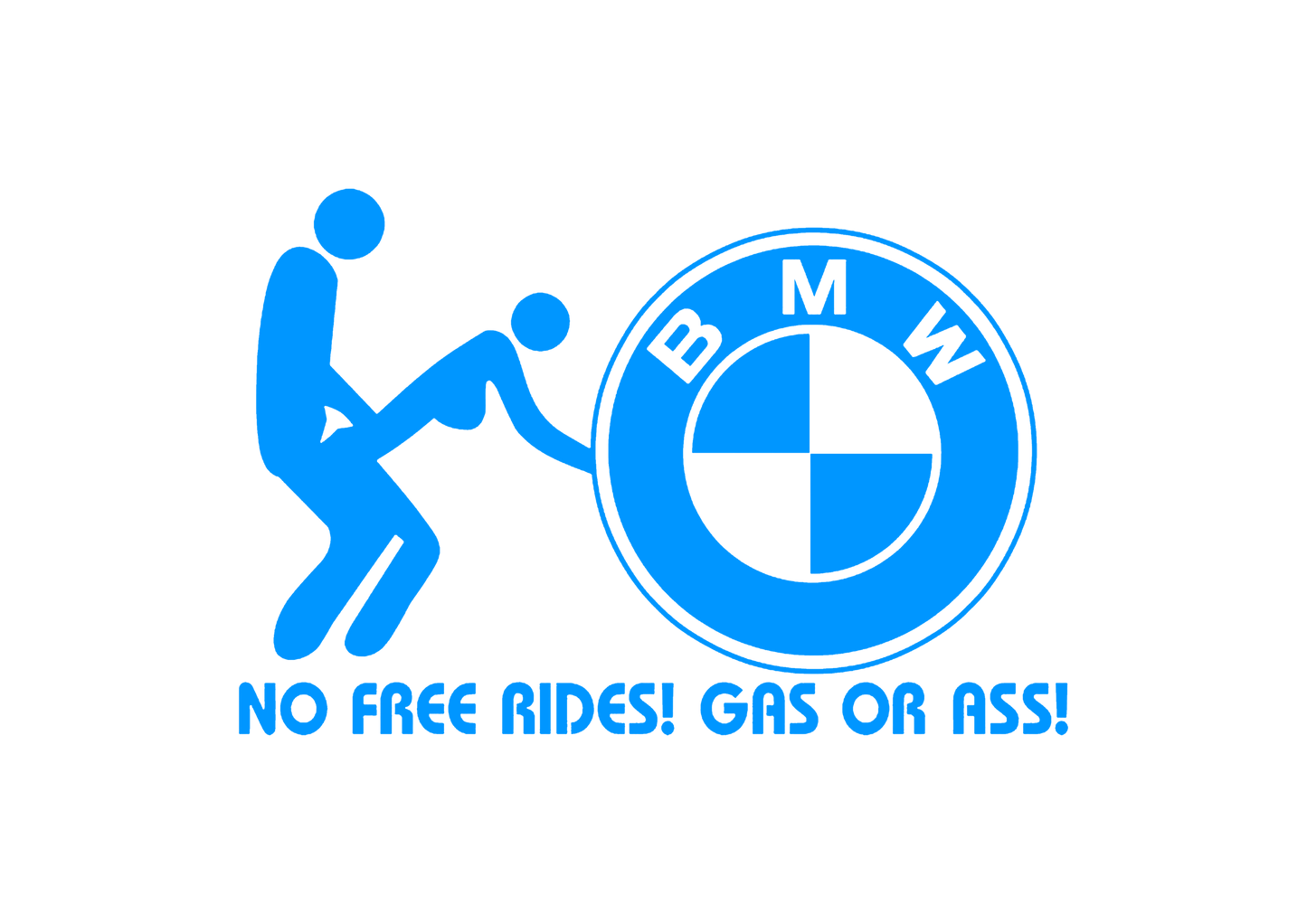 Sticker - BMW NO FREE RIDES