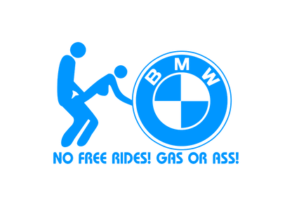 Sticker - BMW NO FREE RIDES