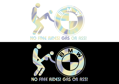 Sticker - BMW NO FREE RIDES