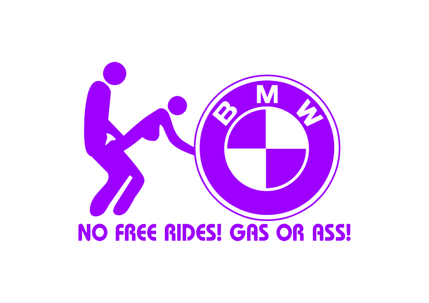Sticker - BMW NO FREE RIDES