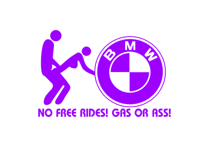Sticker - BMW NO FREE RIDES