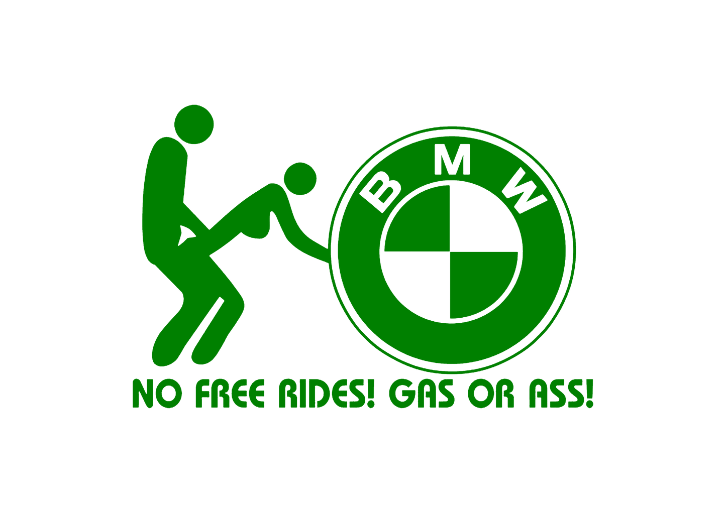 Sticker - BMW NO FREE RIDES
