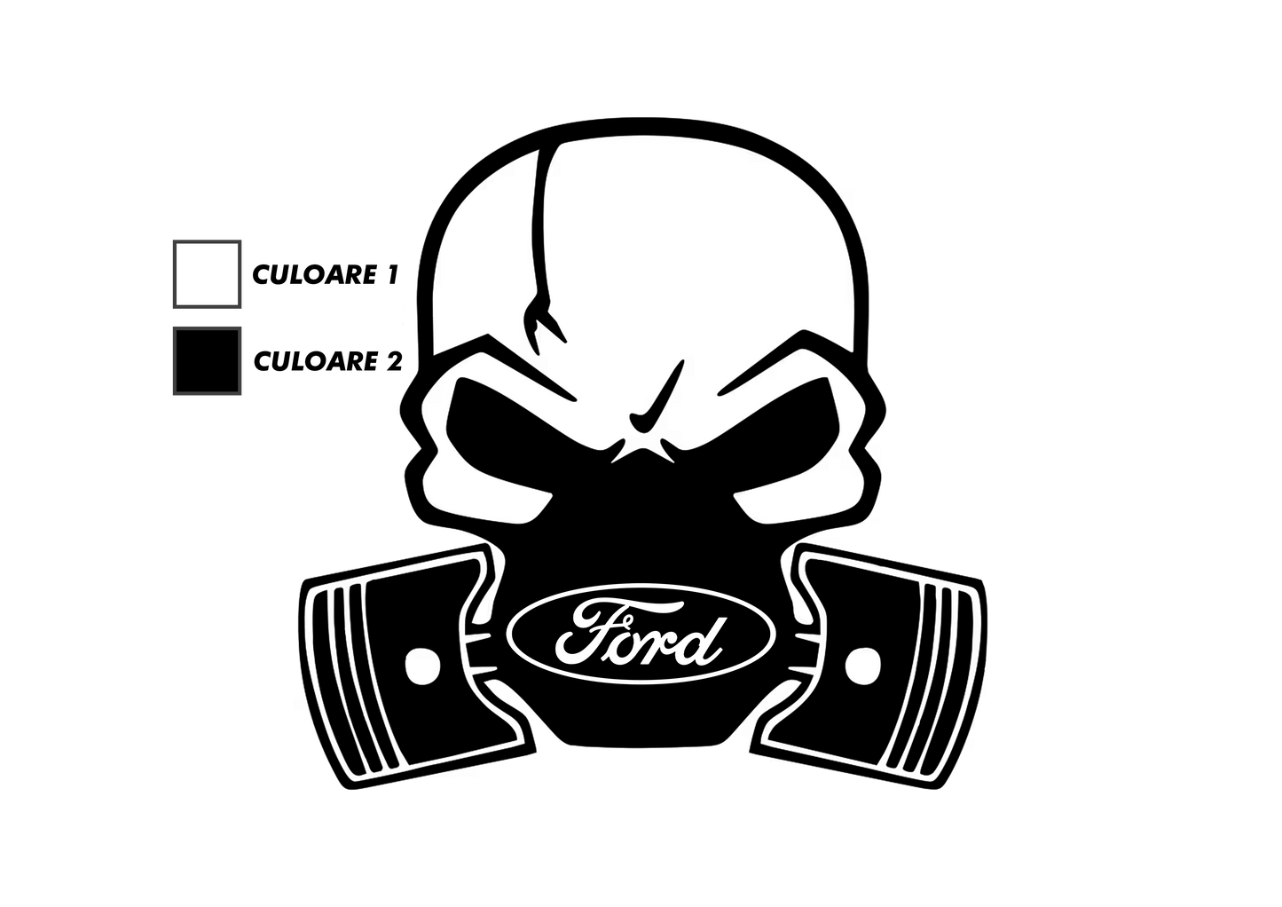 Sticker - FORD SKULL