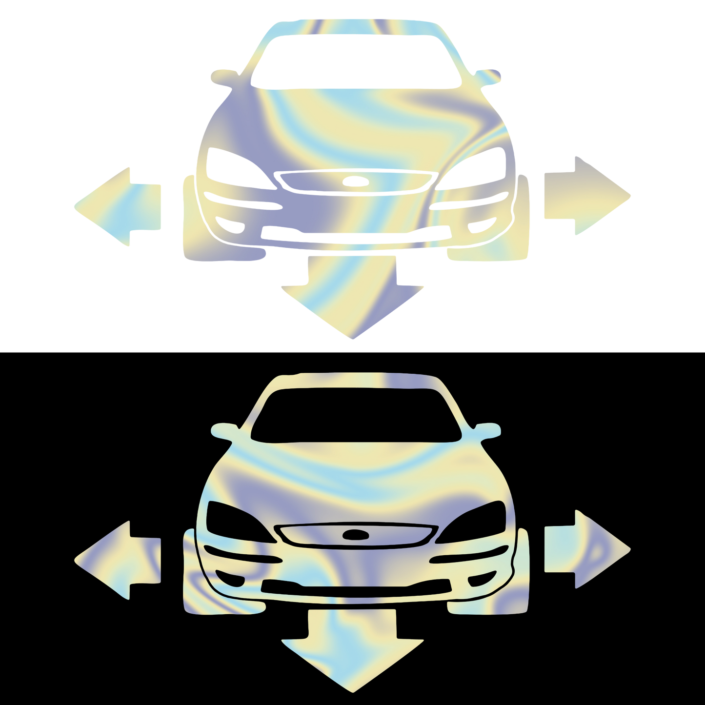 Sticker - SILUETA FORD FATA