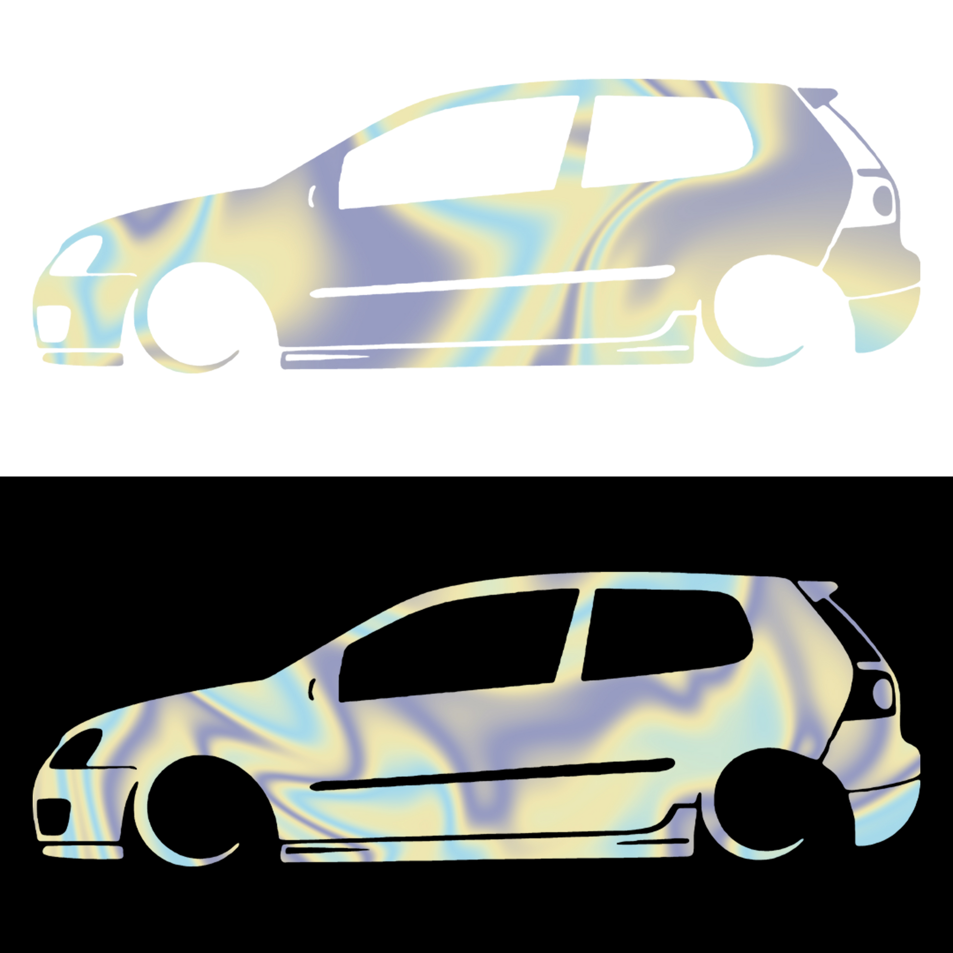 Golf 5 silueta - Holografic