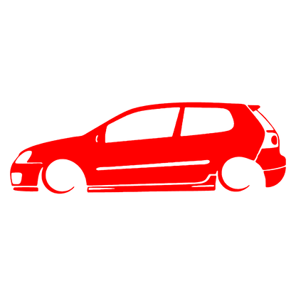 Golf 5 silueta - Rosu