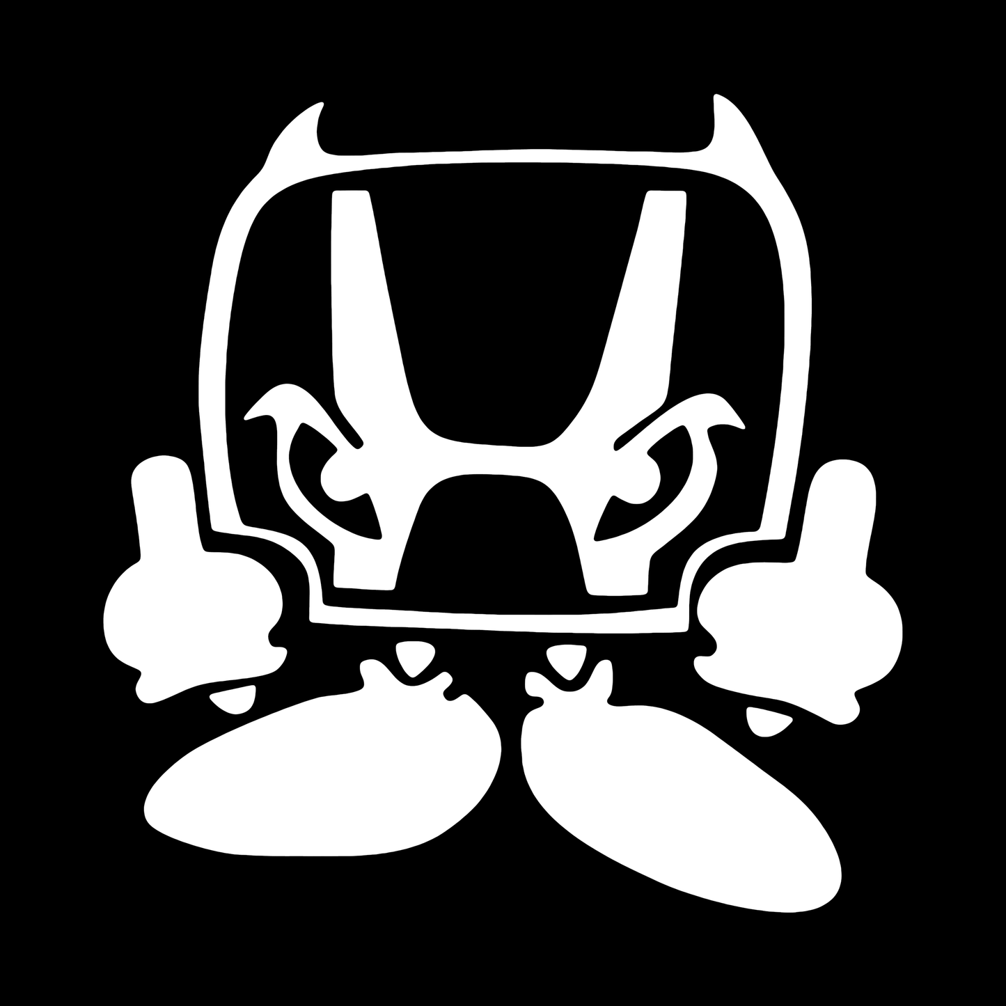 Sticker - HONDA DEVIL MIDDLE FINGER