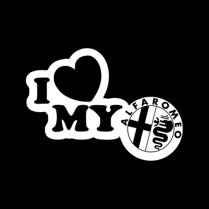 Sticker - I LOVE MY ALFA ROMEO