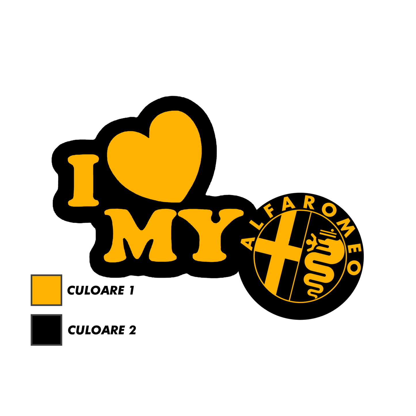 Sticker - I LOVE MY ALFA ROMEO