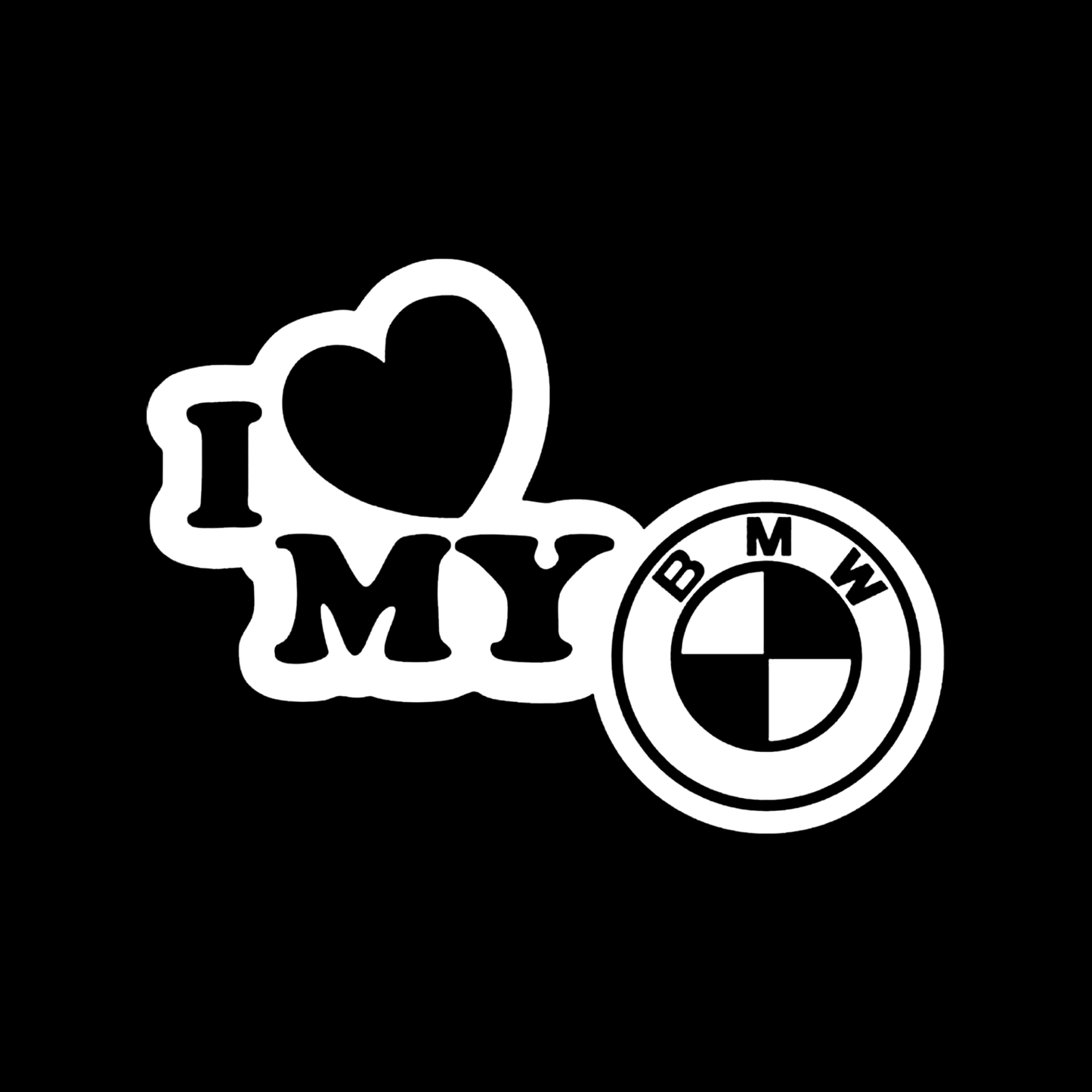 Sticker - I LOVE MY BMW