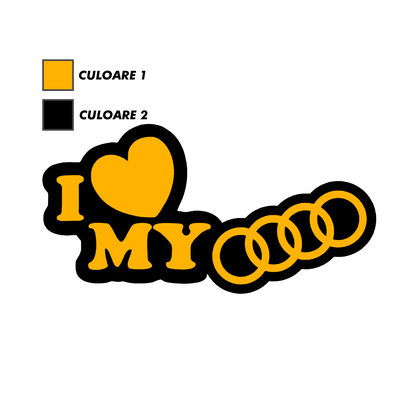 Sticker - I LOVE MY AUDI