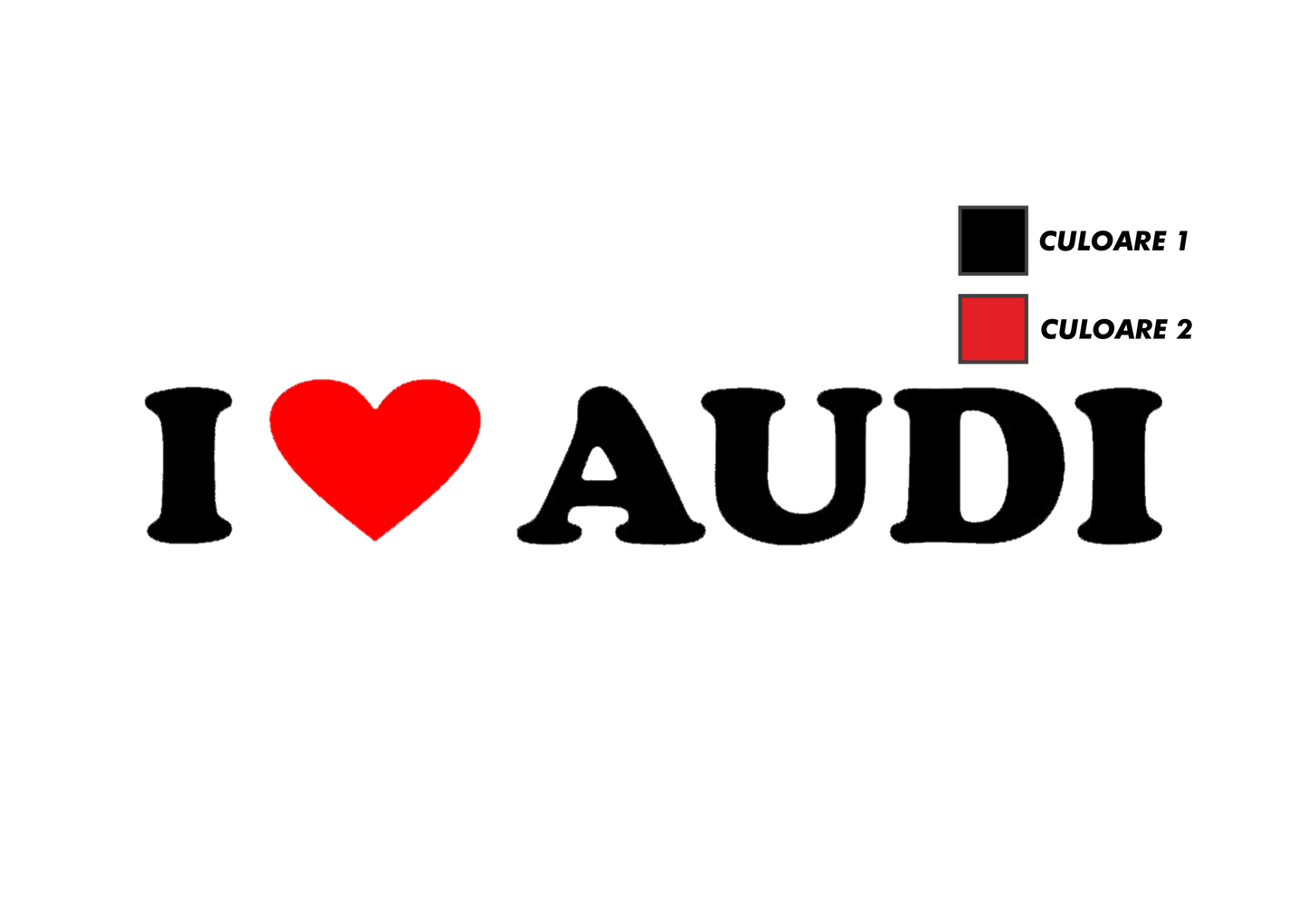 Sticker - I LOVE AUDI