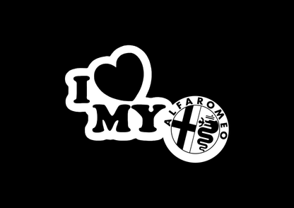 Sticker - I LOVE MY ALFA ROMEO