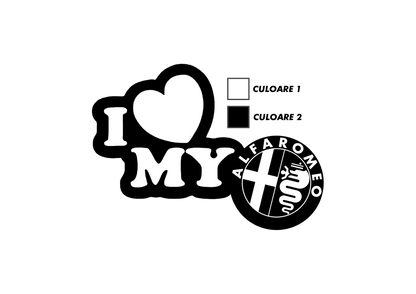 Sticker - I LOVE MY ALFA ROMEO