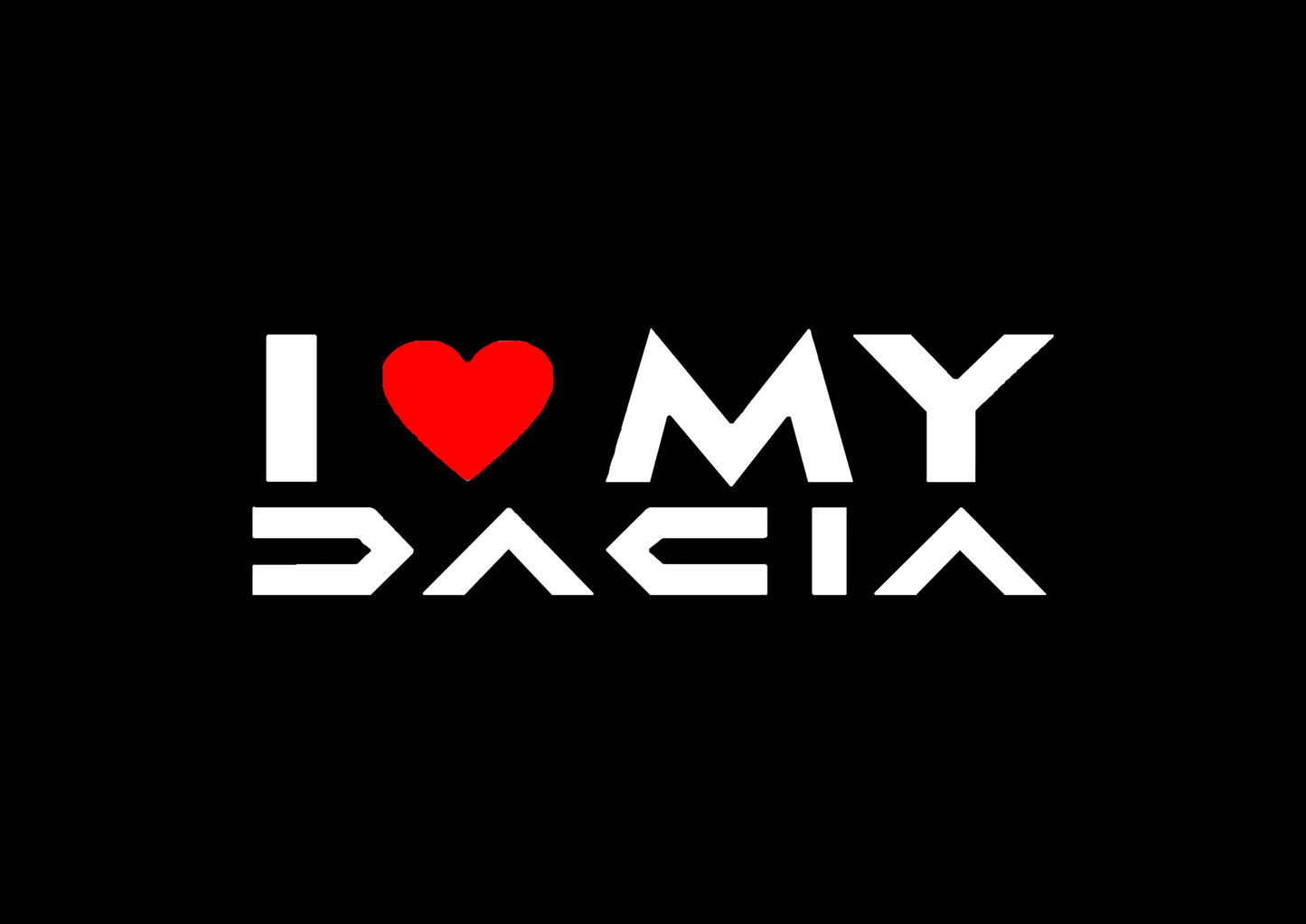 Sticker - I LOVE MY DACIA NEW LOGO