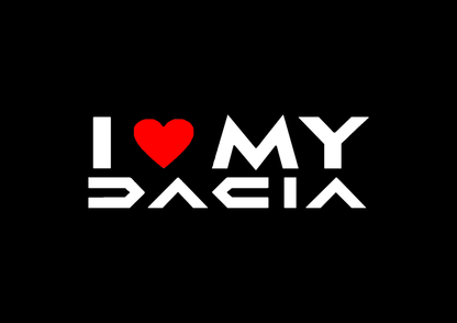 Sticker - I LOVE MY DACIA NEW LOGO