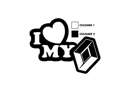 Sticker - I LOVE MY RENAULT