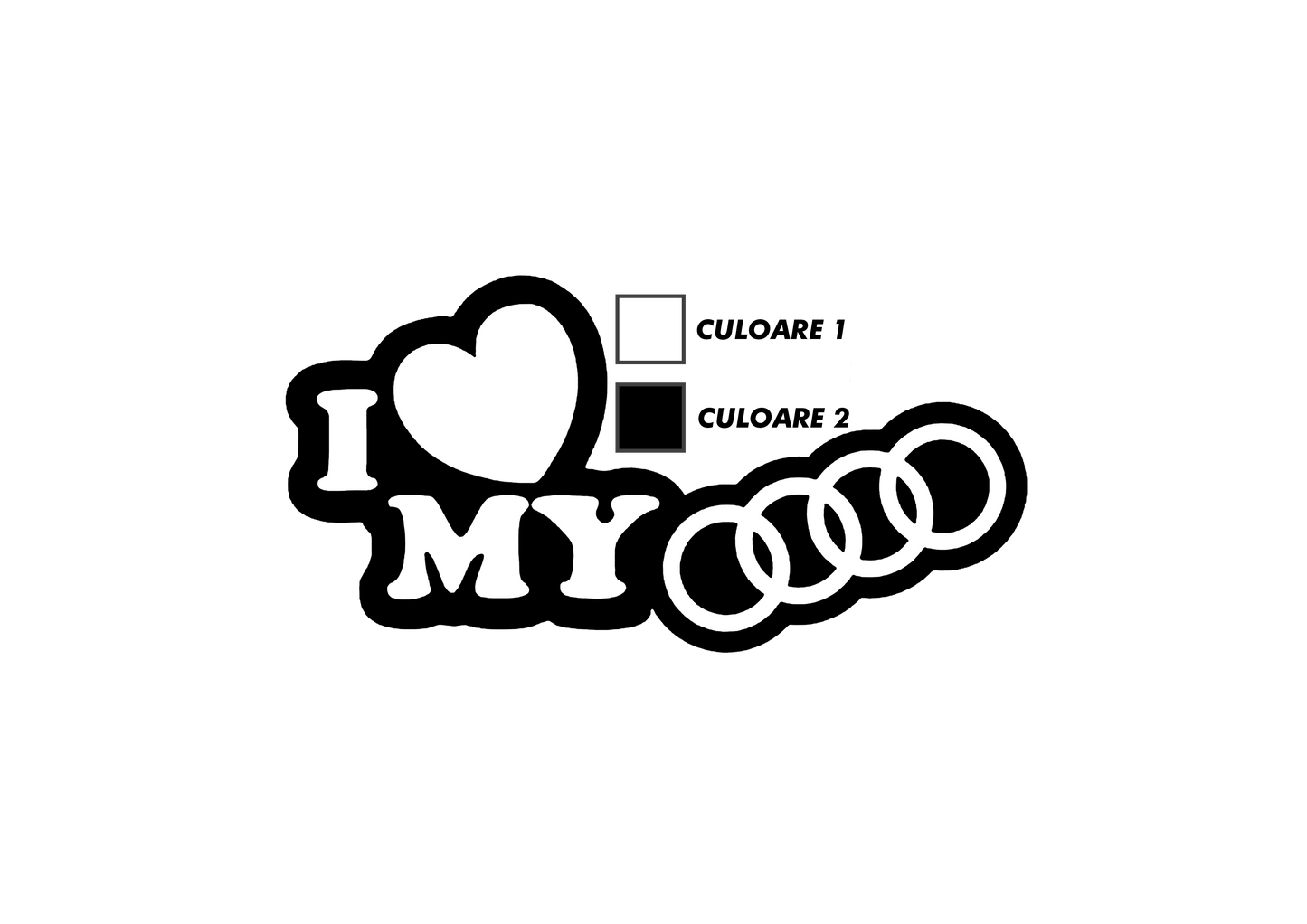 Sticker - I LOVE MY AUDI