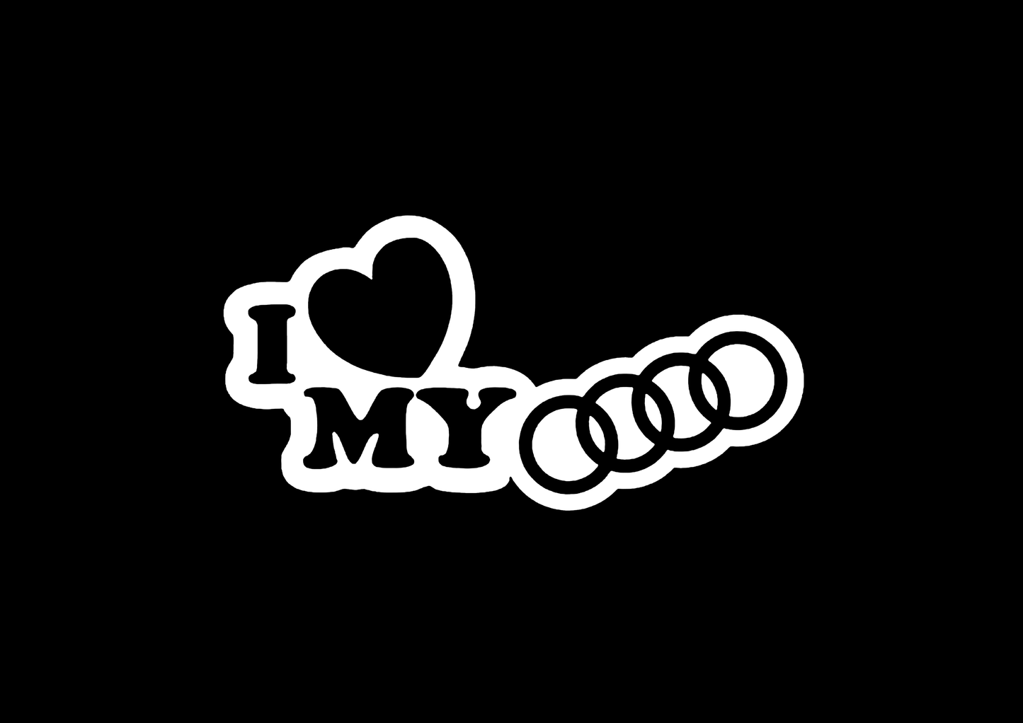 Sticker - I LOVE MY AUDI