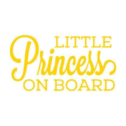 Little princess on board - Galben