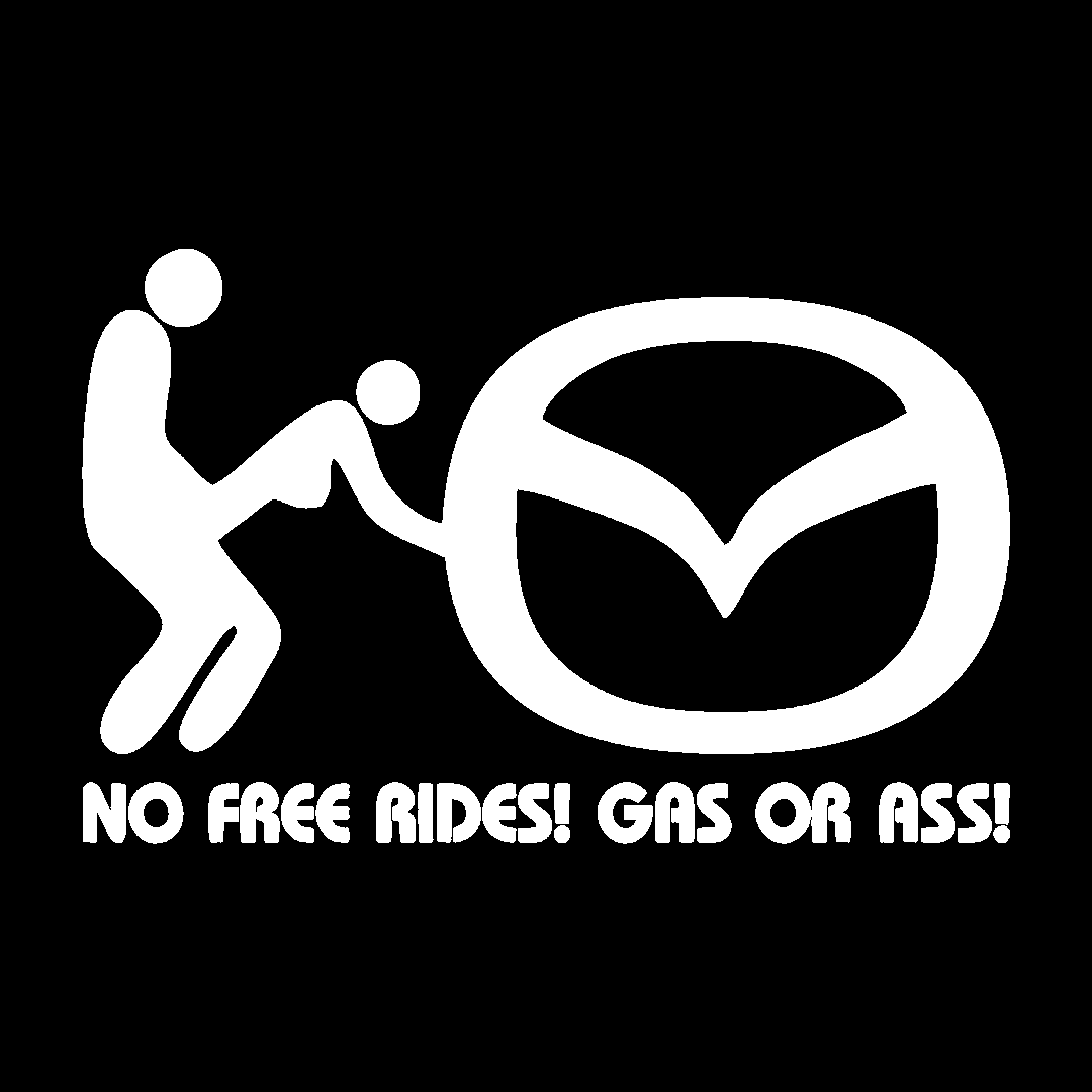 Sticker - MAZDA NO FREE RIDES