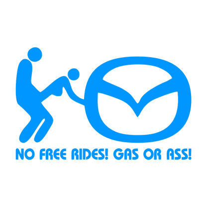 Sticker - MAZDA NO FREE RIDES