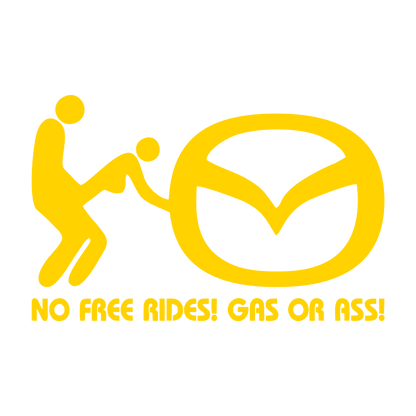 Sticker - MAZDA NO FREE RIDES