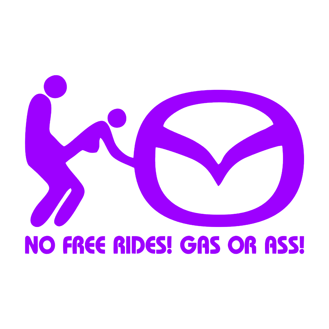 Sticker - MAZDA NO FREE RIDES