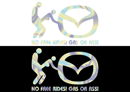Sticker - MAZDA NO FREE RIDES
