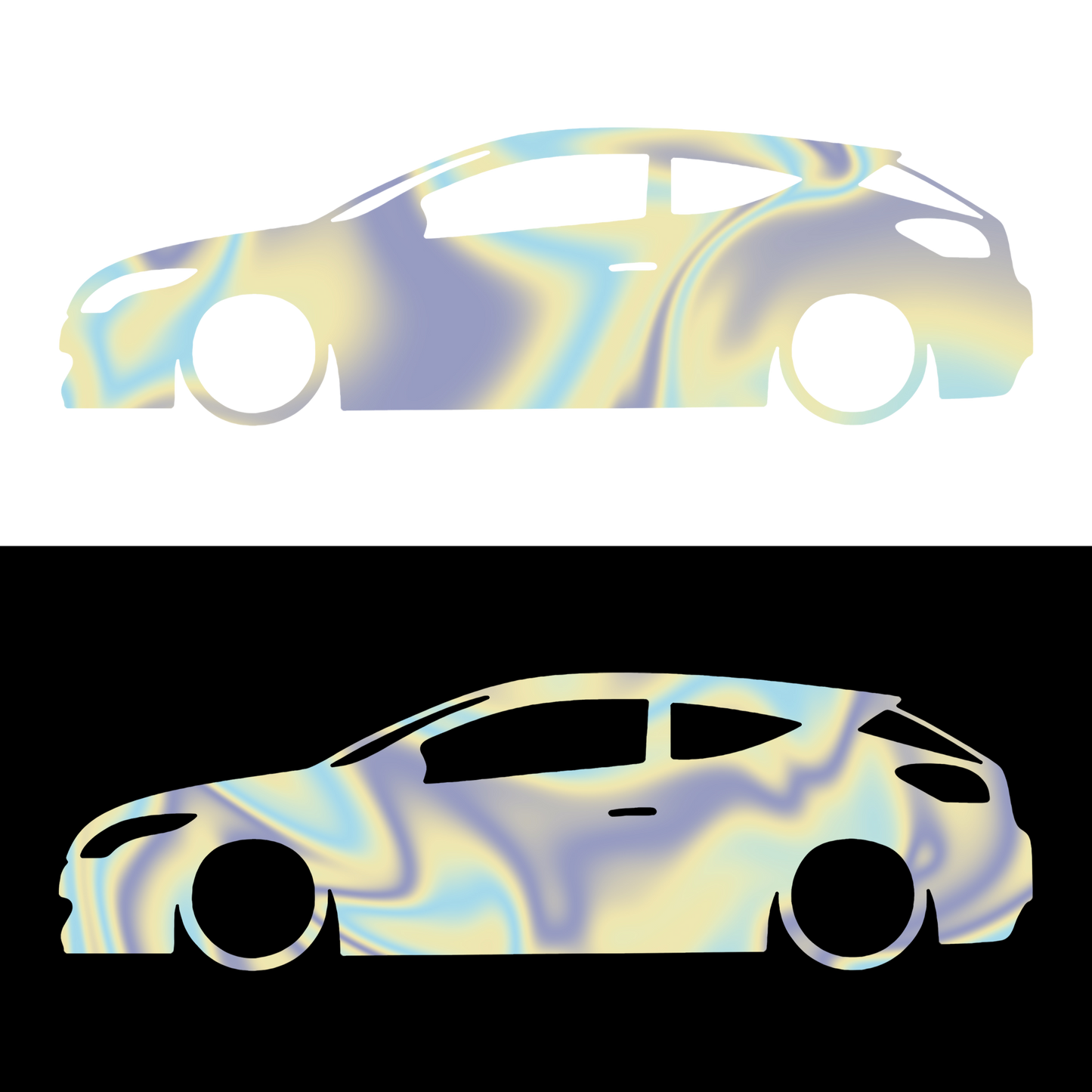 Sticker - SILUETA MEGANE 3 COUPE