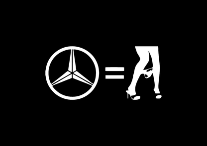Sticker - MERCEDES = NO CLOTHES