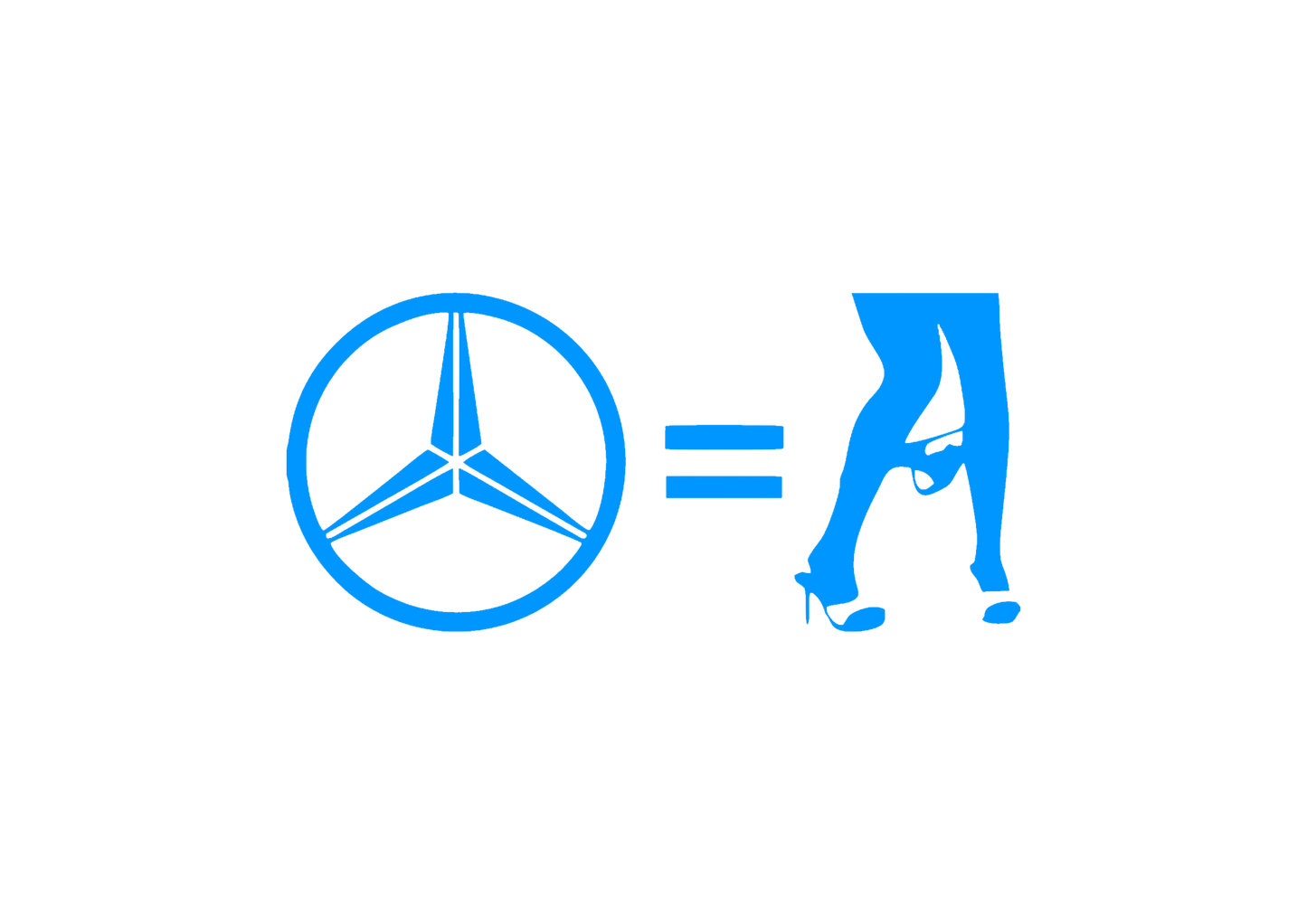 Sticker - MERCEDES = NO CLOTHES