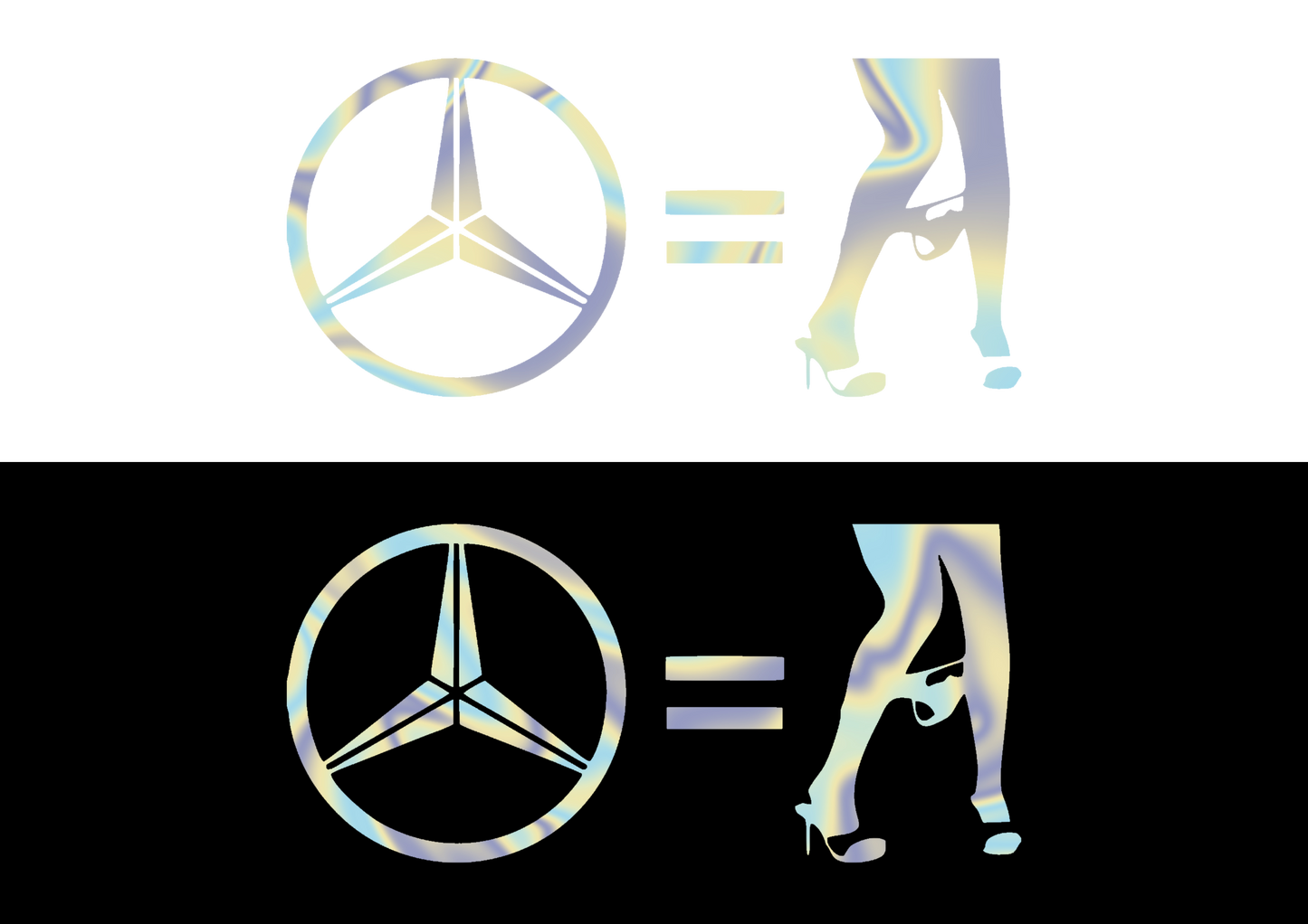 Sticker - MERCEDES = NO CLOTHES