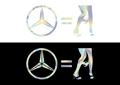 Sticker - MERCEDES = NO CLOTHES