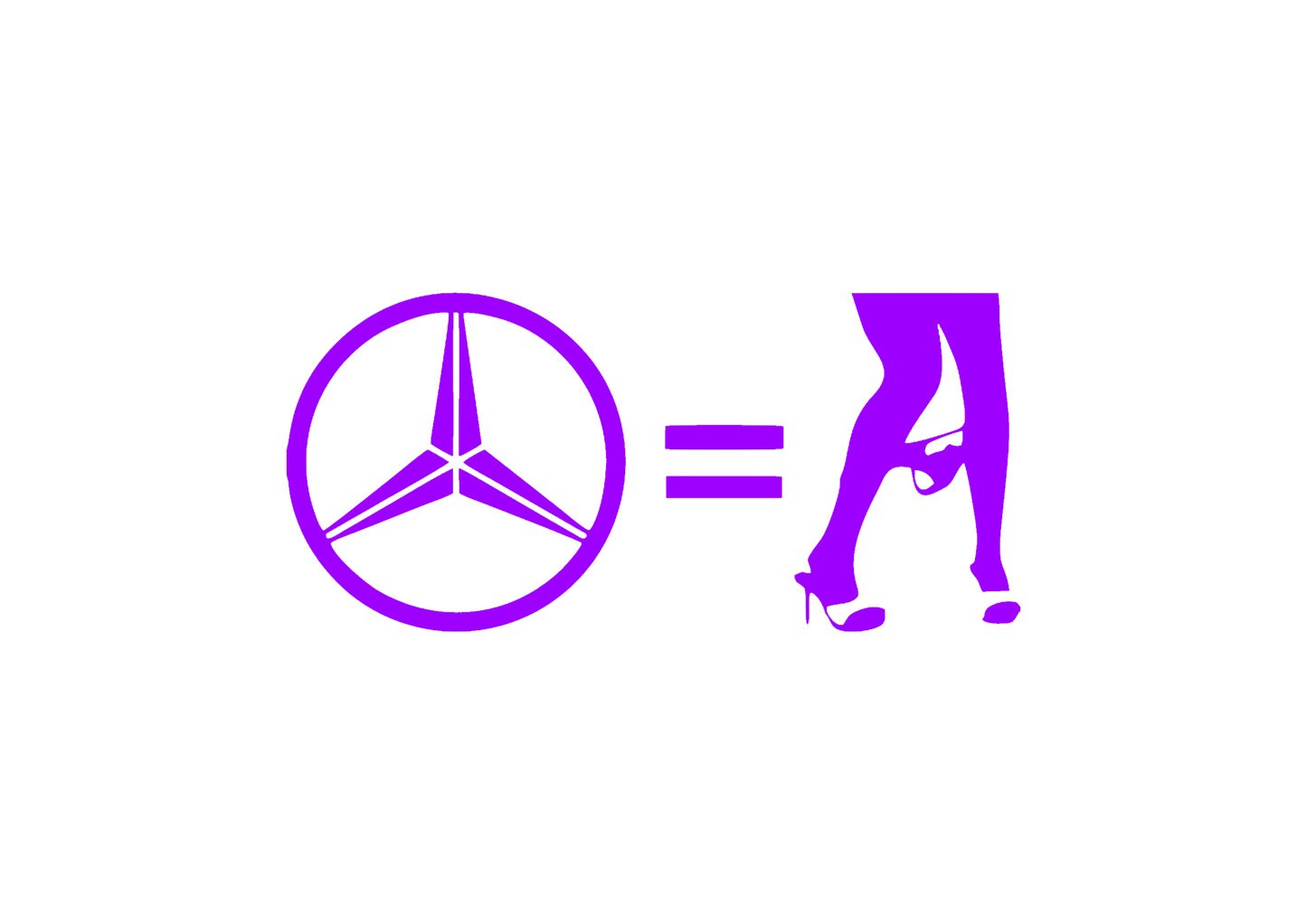Sticker - MERCEDES = NO CLOTHES