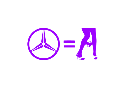 Sticker - MERCEDES = NO CLOTHES