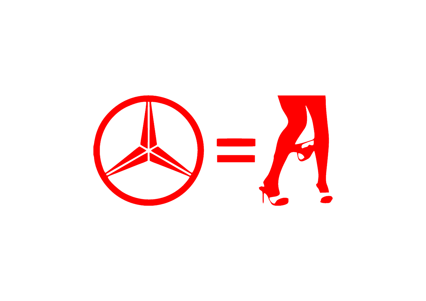 Sticker - MERCEDES = NO CLOTHES