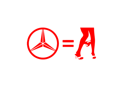 Sticker - MERCEDES = NO CLOTHES