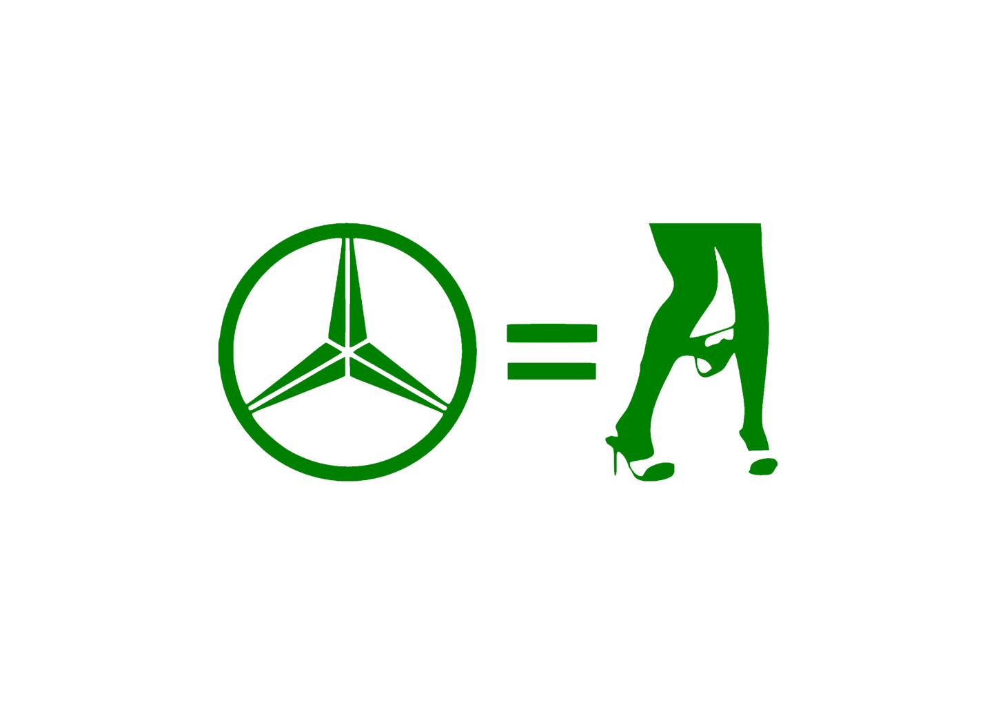 Sticker - MERCEDES = NO CLOTHES