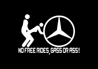Sticker - MERCEDES NO FREE RIDES