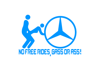 Sticker - MERCEDES NO FREE RIDES