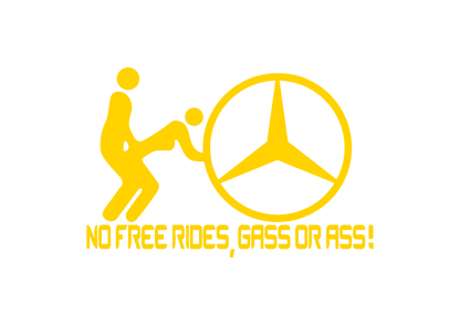 Sticker - MERCEDES NO FREE RIDES