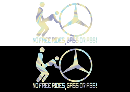 Sticker - MERCEDES NO FREE RIDES
