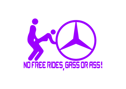 Sticker - MERCEDES NO FREE RIDES