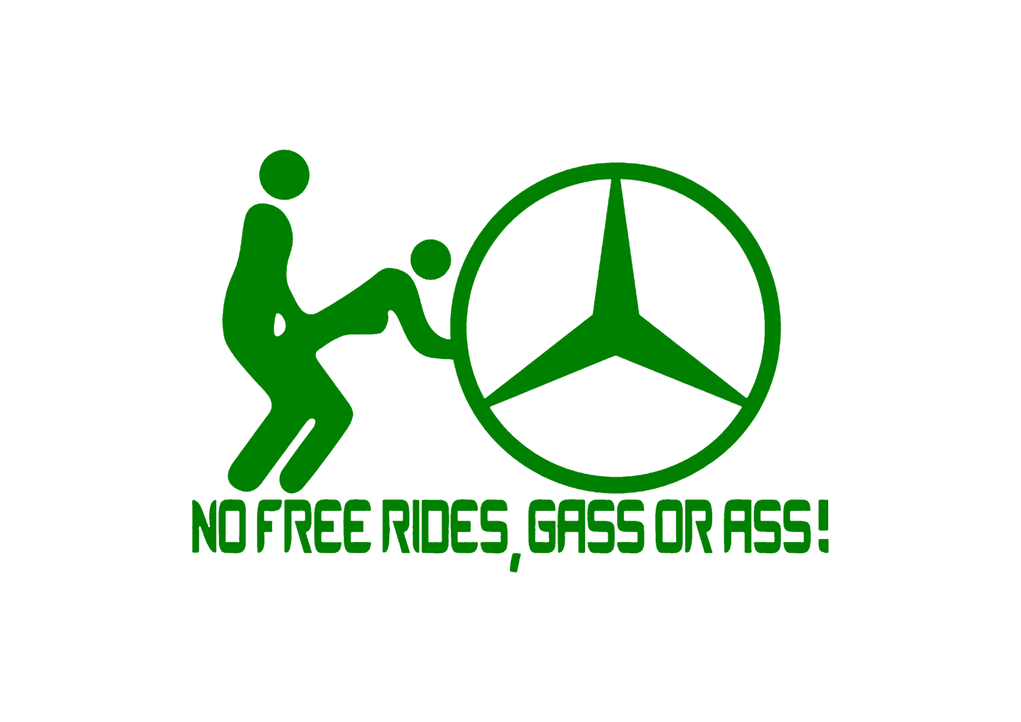 Sticker - MERCEDES NO FREE RIDES