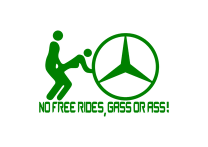 Sticker - MERCEDES NO FREE RIDES