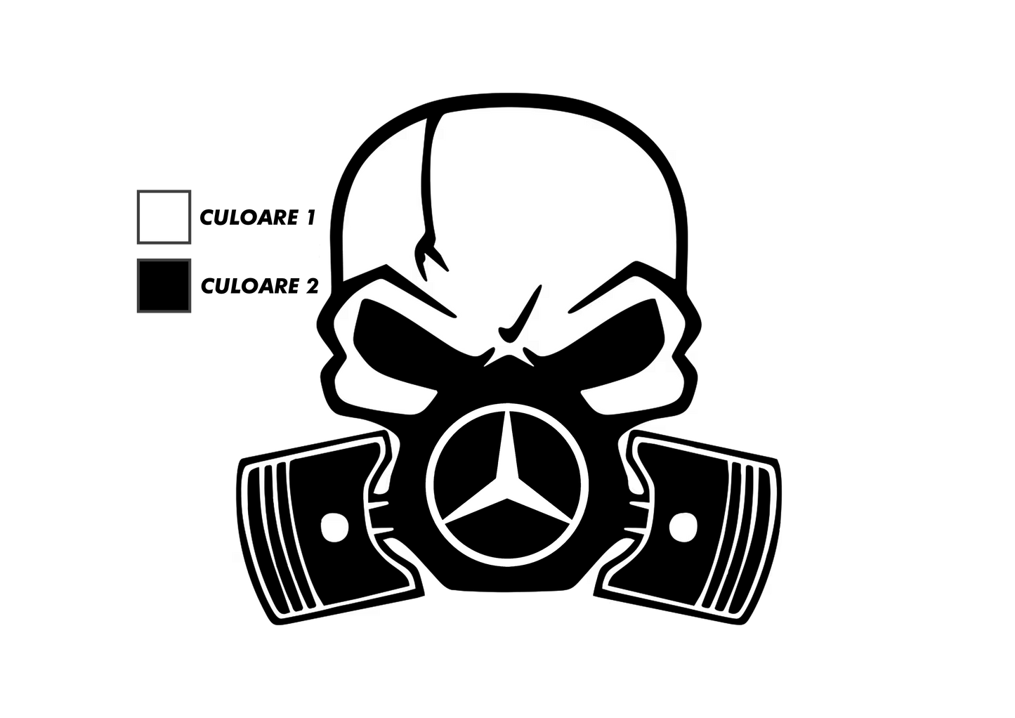 Sticker - MERCEDES SKULL