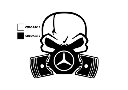 Sticker - MERCEDES SKULL